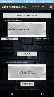 CustomizedBulkSMS captura 1