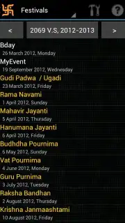 Hindu Calendar captura 1