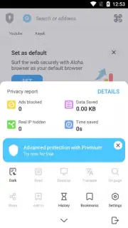 Aloha Browser Turbo captura 8