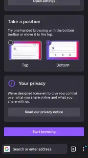 Iceraven Browser captura 5