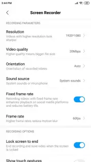 MIUI Screen recorder captura 2