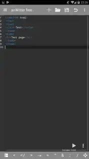anWriter Free HTML Editor captura 3