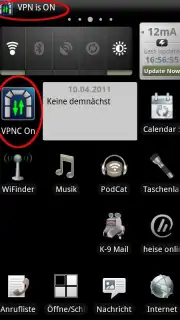 VPNC Widget captura 4