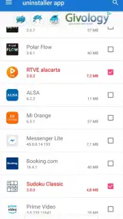 Uninstaller App captura 3