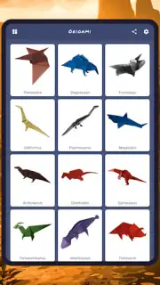 Origami dinosaurs paper shapes captura 2