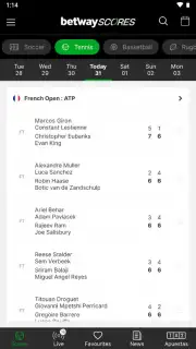 Betway Scores captura 4