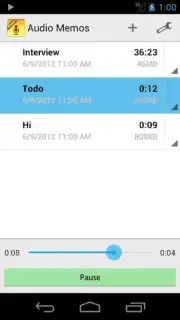Audio Memos captura 6