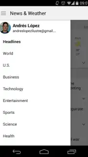 Google News and Weather captura 1