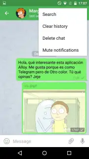 Alloy -free messaging app captura 1