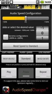 Audio Speed Changer captura 1