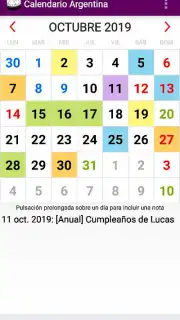 Calendario Laboral Argentina captura 7