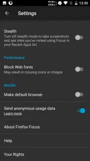 Firefox Focus captura 3