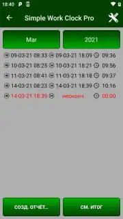 Simple Work Clock Pro captura 2