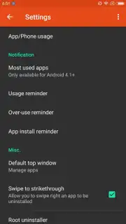 App Usage captura 7