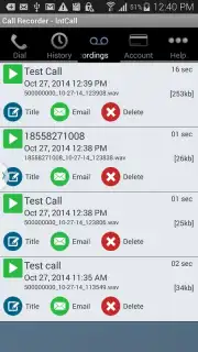 Call Recorder - IntCall captura 4
