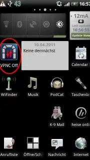 VPNC Widget captura 5