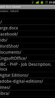 Basic docx Reader captura 2