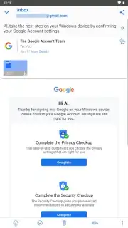 BlueMail captura 3
