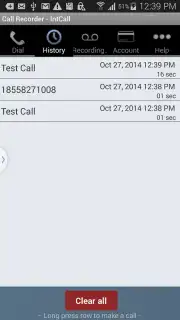 Call Recorder - IntCall captura 3