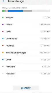 Huawei File Manager captura 1