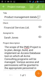 MobiDB Project Management captura 11