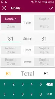 Belote Score captura 2