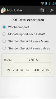 Arbeitszeiterfassung captura 1