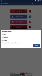VidGet - YouTube, Insta and TikTok downloader captura 2