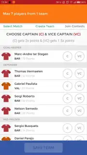 Dream11 captura 7