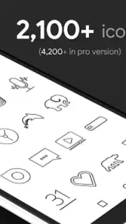 Lines Dark - Icon Pack captura 8