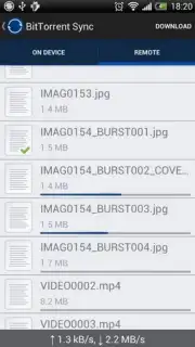 BitTorrent Sync captura 2