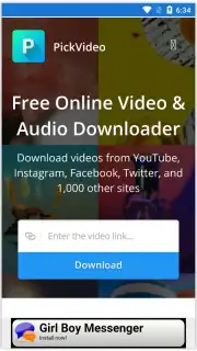 Pick Video downloader captura 1