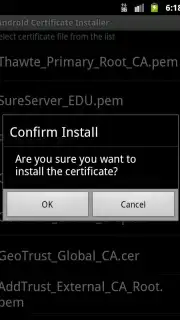 Android Certificate Installer captura 3
