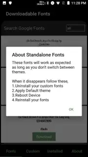 GxFonts - Custom fonts for Samsung Galaxy captura 1