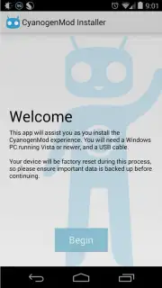 CyanogenMod Installer captura 1