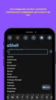 aShell captura 2