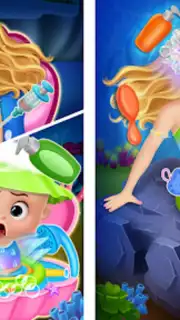 Newborn mermaid baby care game captura 6