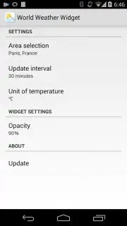 World Weather Widget captura 1