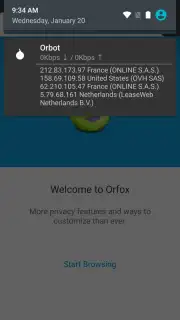 Orfox: Tor Browser captura 2