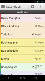 ColorNote Notepad captura 6