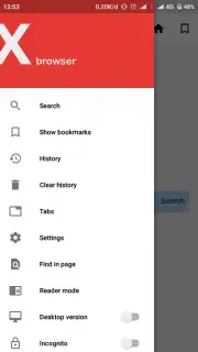 X Web Browser captura 5