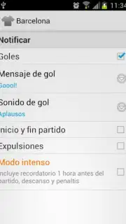 Goals Messenger captura 2