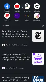 Kiwi Browser captura 1