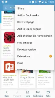 Samsung Internet Beta captura 4
