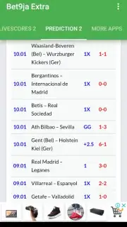 Bet9ja Extra with predictions and Livescores captura 7