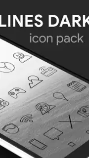 Lines Dark - Icon Pack captura 9