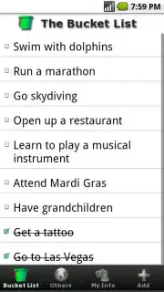 Bucket List captura 2