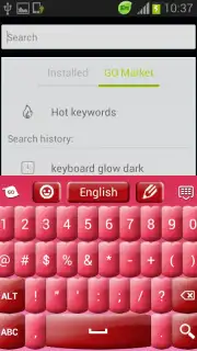 Pink Keyboard Hearts Glow captura 4
