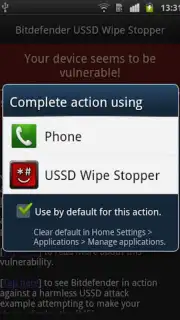 Bitdefender USSD Wipe Stopper captura 2