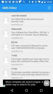 SMS Editor captura 1
